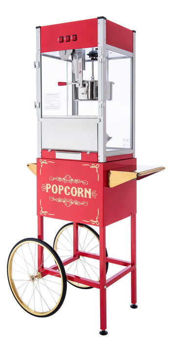 12oz Red Canadian Commercial Popcorn Machine with Stand