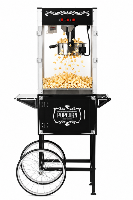 12oz Black Canadian Commercial Popcorn Machine with Stand