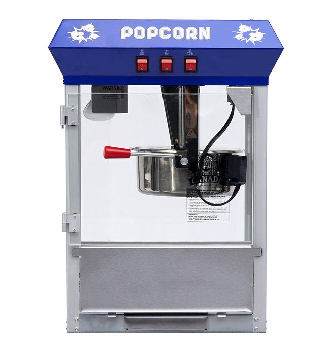 Machine à pop-corn commerciale canadienne bleue de 8 oz