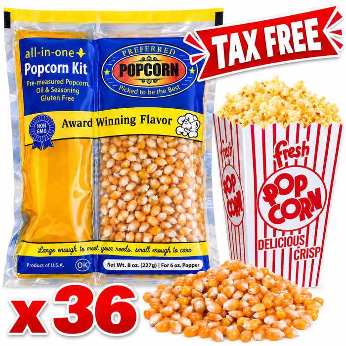 6oz Preferred Popcorn All in One Pack Popcorn 36 packages