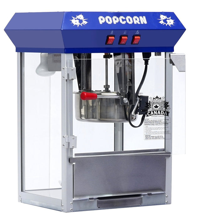 Machine à pop-corn commerciale canadienne bleue de 8 oz