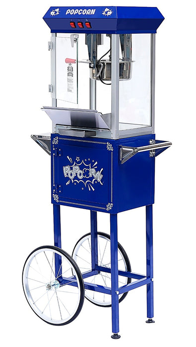 Machine à pop-corn commerciale canadienne bleue de 8 oz avec support