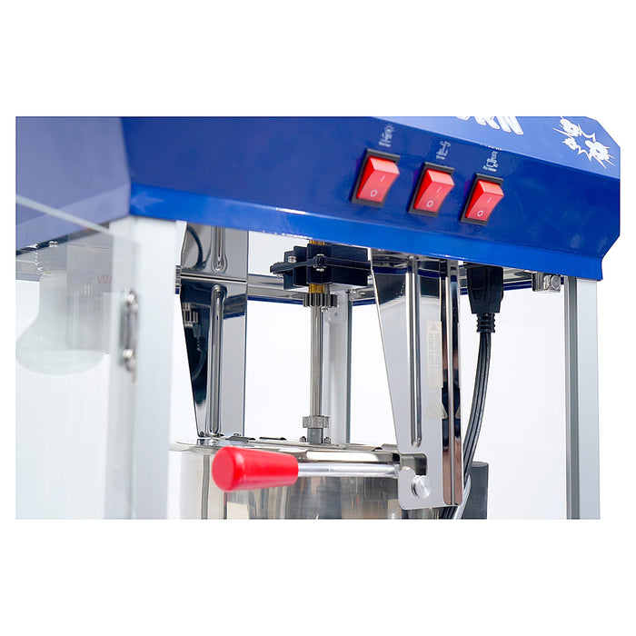 Machine à pop-corn commerciale canadienne bleue de 8 oz avec support