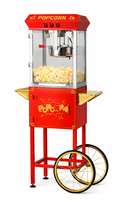 8oz Red Canadian Commercial Popcorn Machine with Stand 8oz