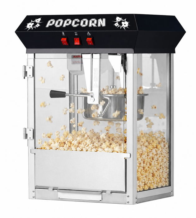 Machine à pop-corn commerciale canadienne noire de 8 oz