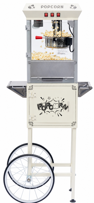 Machine à pop-corn commerciale canadienne rouge 8 oz avec support 8 oz