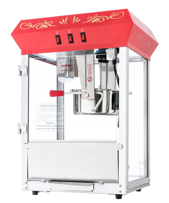 Machine à pop-corn commerciale canadienne rouge 8 oz avec support 8 oz