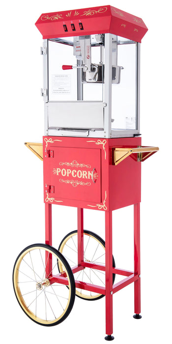 Machine à pop-corn commerciale canadienne rouge 8 oz avec support 8 oz